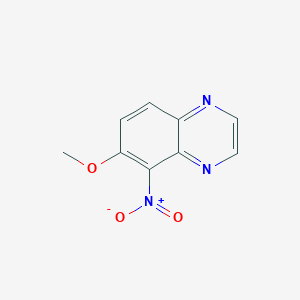 molecular formula C9H7N3O3 B11711648 6-Methoxy-5-nitroquinoxaline CAS No. 56369-07-4