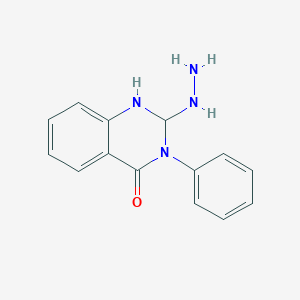 molecular formula C14H14N4O B11711650 2-Hydrazino-3-phenyl-2,3-dihydro-1H-quinazolin-4-one 