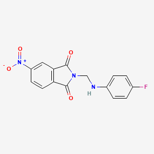 2-{[(4-fluorophenyl)amino]methyl}-5-nitro-2,3-dihydro-1H-isoindole-1,3-dione