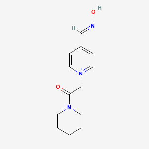 4-[(E)-(hydroxyimino)methyl]-1-[2-oxo-2-(piperidin-1-yl)ethyl]pyridinium