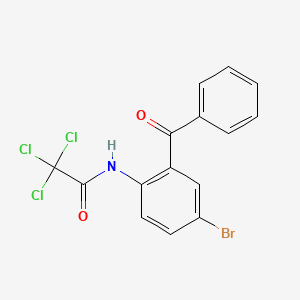 molecular formula C15H9BrCl3NO2 B11711674 N-(2-benzoyl-4-bromophenyl)-2,2,2-trichloroacetamide CAS No. 69559-41-7