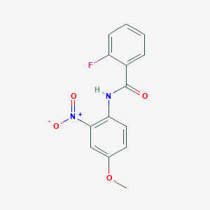 molecular formula C14H11FN2O4 B11711687 2-fluoro-N-(4-methoxy-2-nitrophenyl)benzamide 