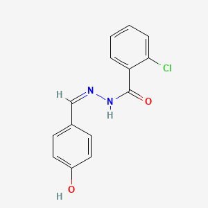 2-chloro-N'-[(E)-(4-hydroxyphenyl)methylidene]benzohydrazide