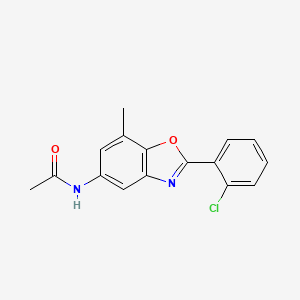 molecular formula C16H13ClN2O2 B1171170 N-[2-(2-chlorophenyl)-7-methyl-1,3-benzoxazol-5-yl]acetamide 