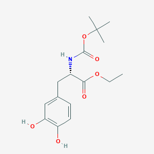 molecular formula C16H23NO6 B11711712 ethyl (2S)-2-{[(tert-butoxy)carbonyl]amino}-3-(3,4-dihydroxyphenyl)propanoate 