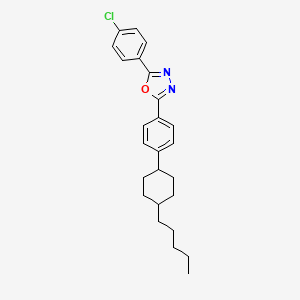 molecular formula C25H29ClN2O B11711717 2-(4-Chlorophenyl)-5-[4-(4-pentylcyclohexyl)phenyl]-1,3,4-oxadiazole 