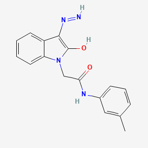 2-[(3Z)-3-hydrazono-2-oxo-2,3-dihydro-1H-indol-1-yl]-N-(3-methylphenyl)acetamide