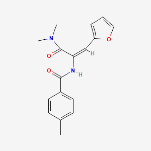 molecular formula C17H18N2O3 B11711811 (2E)-3-(furan-2-yl)-N,N-dimethyl-2-[(4-methylphenyl)formamido]prop-2-enamide 