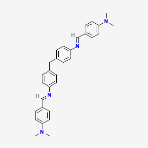 molecular formula C31H32N4 B11711831 Benzenamine, 4,4'-methylenebis[N-[[4-(dimethylamino)phenyl]methylene]- CAS No. 73384-89-1