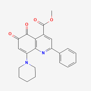 Methyl 5,6-dioxo-2-phenyl-8-(piperidin-1-yl)-5,6-dihydroquinoline-4-carboxylate