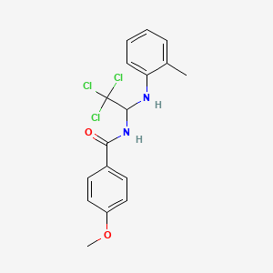 4-methoxy-N-{2,2,2-trichloro-1-[(2-methylphenyl)amino]ethyl}benzamide