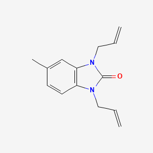 molecular formula C14H16N2O B11711856 5-methyl-1,3-bis(prop-2-enyl)benzimidazol-2-one 