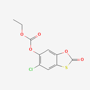 molecular formula C10H7ClO5S B11711865 5-Chloro-2-oxo-1,3-benzoxathiol-6-yl ethyl carbonate 