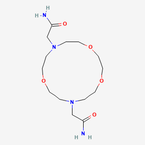 molecular formula C14H28N4O5 B11711871 2-(13-Carbamoylmethyl-1,4,10-trioxa-7,13-diaza-cyclopentadec-7-yl)-acetamide 