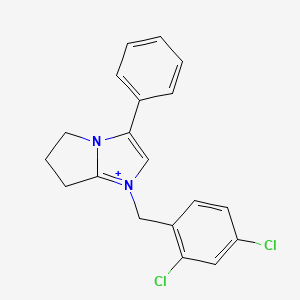 molecular formula C19H17Cl2N2+ B11711888 1-(2,4-dichlorobenzyl)-3-phenyl-6,7-dihydro-5H-pyrrolo[1,2-a]imidazol-1-ium 