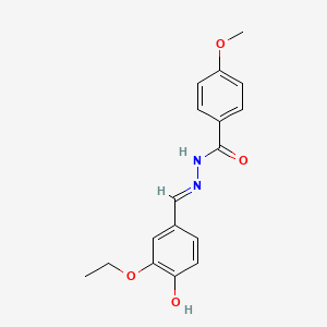 N'-[(E)-(3-ethoxy-4-hydroxyphenyl)methylidene]-4-methoxybenzohydrazide