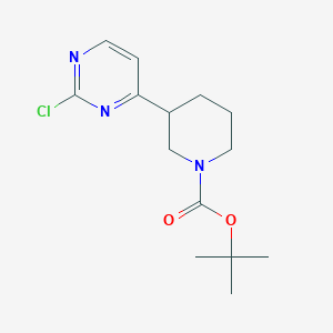 molecular formula C14H20ClN3O2 B11711893 Tert-butyl 3-(2-chloropyrimidin-4-YL)piperidine-1-carboxylate 