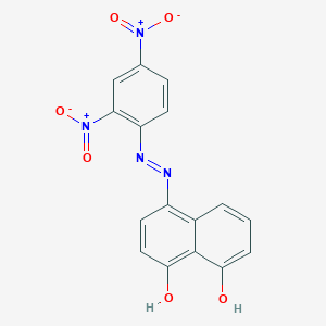 molecular formula C16H10N4O6 B11711899 (4E)-4-[2-(2,4-dinitrophenyl)hydrazinylidene]-8-hydroxynaphthalen-1(4H)-one CAS No. 304883-59-8