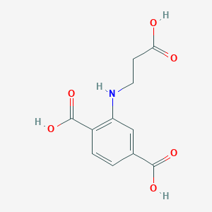 2-[(2-Carboxyethyl)amino]benzene-1,4-dicarboxylic acid