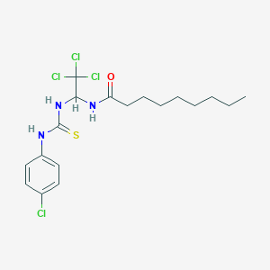 N-(2,2,2-Trichloro-1-{[(4-chlorophenyl)carbamothioyl]amino}ethyl)nonanamide