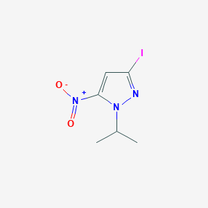 molecular formula C6H8IN3O2 B11711967 3-Iodo-1-isopropyl-5-nitro-1H-pyrazole 