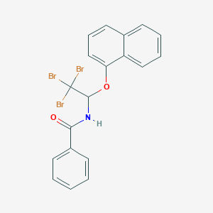 molecular formula C19H14Br3NO2 B11711983 N-(2,2,2-Tribromo-1-(1-naphthyloxy)ethyl)benzamide 