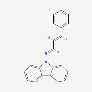 molecular formula C21H16N2 B11712001 N-[(1E,2E)-3-phenylprop-2-en-1-ylidene]-9H-carbazol-9-amine 