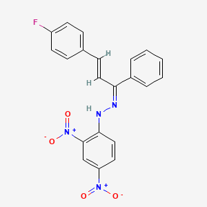 (2E)-1-(2,4-dinitrophenyl)-2-[(2E)-3-(4-fluorophenyl)-1-phenylprop-2-en-1-ylidene]hydrazine