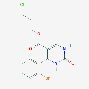 3-Chloropropyl 4-(2-bromophenyl)-6-methyl-2-oxo-1,2,3,4-tetrahydropyrimidine-5-carboxylate