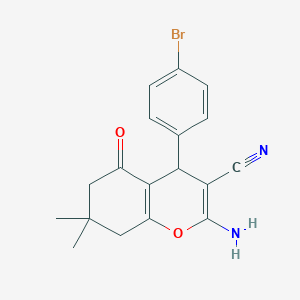 2-amino-4-(4-bromophenyl)-7,7-dimethyl-5-oxo-5,6,7,8-tetrahydro-4H-chromene-3-carbonitrile