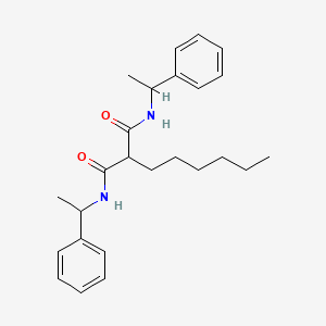 2-hexyl-N,N'-bis(1-phenylethyl)propanediamide