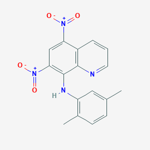 molecular formula C17H14N4O4 B11712032 N-(2,5-dimethylphenyl)-5,7-dinitroquinolin-8-amine 