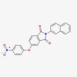 molecular formula C24H14N2O5 B11712058 2-(naphthalen-2-yl)-5-(4-nitrophenoxy)-1H-isoindole-1,3(2H)-dione 