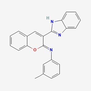 N-[(2Z)-3-(1H-benzimidazol-2-yl)-2H-chromen-2-ylidene]-3-methylaniline