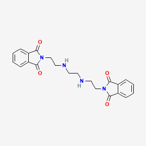 molecular formula C22H22N4O4 B11712076 2-{2-[(2-{[2-(1,3-Dioxo-1,3-dihydro-2H-isoindol-2-YL)ethyl]amino}ethyl)amino]ethyl}-1H-isoindole-1,3(2H)-dione 