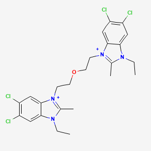 3,3'-(oxydiethane-2,1-diyl)bis(5,6-dichloro-1-ethyl-2-methyl-1H-benzimidazol-3-ium)