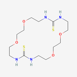 molecular formula C14H28N4O4S2 B11712104 1,9,12,20-Tetraoxa-4,6,15,17-tetraazacyclodocosane-5,16-dithione CAS No. 74804-40-3