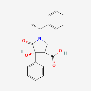 molecular formula C19H19NO4 B11712120 (3S,4R)-4-hydroxy-5-oxo-4-phenyl-1-[(1R)-1-phenylethyl]pyrrolidine-3-carboxylic acid 