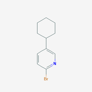 molecular formula C11H14BrN B11712123 2-Bromo-5-cyclohexylpyridine 