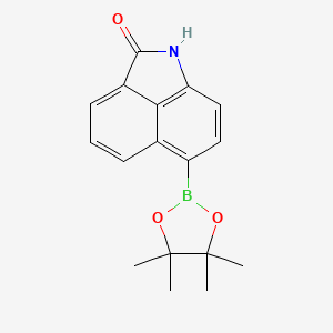 molecular formula C17H18BNO3 B11712131 6-(4,4,5,5-Tetramethyl-1,3,2-dioxaborolan-2-yl)benzo[cd]indol-2(1H)-one 