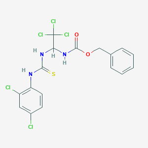 benzyl N-[2,2,2-trichloro-1-[(2,4-dichlorophenyl)carbamothioylamino]ethyl]carbamate