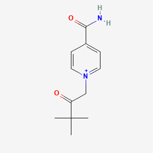 molecular formula C12H17N2O2+ B11712144 4-Carbamoyl-1-(3,3-dimethyl-2-oxobutyl)pyridinium 