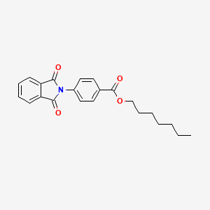 molecular formula C22H23NO4 B11712146 heptyl 4-(1,3-dioxo-1,3-dihydro-2H-isoindol-2-yl)benzoate 