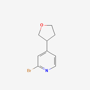 molecular formula C9H10BrNO B11712164 2-Bromo-4-(oxolan-3-yl)pyridine 