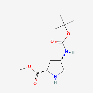 molecular formula C11H20N2O4 B1171217 (2S,4S)-甲基 4-((叔丁氧羰基)氨基)吡咯烷-2-羧酸酯 CAS No. 168263-82-9