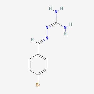 molecular formula C8H9BrN4 B11712175 (2E)-2-(4-bromobenzylidene)hydrazinecarboximidamide CAS No. 37873-43-1