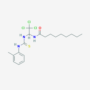 N-(2,2,2-Trichloro-1-{[(2-methylphenyl)carbamothioyl]amino}ethyl)nonanamide