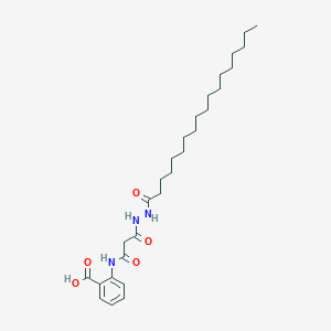 molecular formula C28H45N3O5 B11712209 2-{[3-(2-Octadecanoylhydrazinyl)-3-oxopropanoyl]amino}benzoic acid 