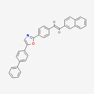 5-{[1,1'-Biphenyl]-4-YL}-2-{4-[(1E)-2-(naphthalen-2-YL)ethenyl]phenyl}-1,3-oxazole