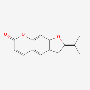 molecular formula C14H12O3 B11712244 2-(propan-2-ylidene)-2,3-dihydro-7H-furo[3,2-g]chromen-7-one 